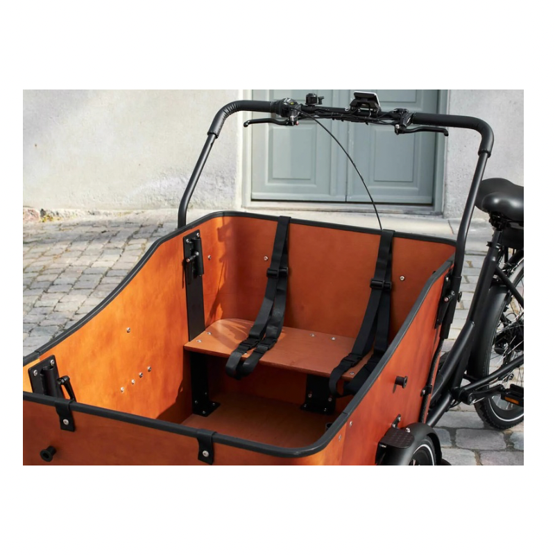 AMCargoBikes Ultimate Harmony Cargo Electric Tricycle – Black/Woodgrain