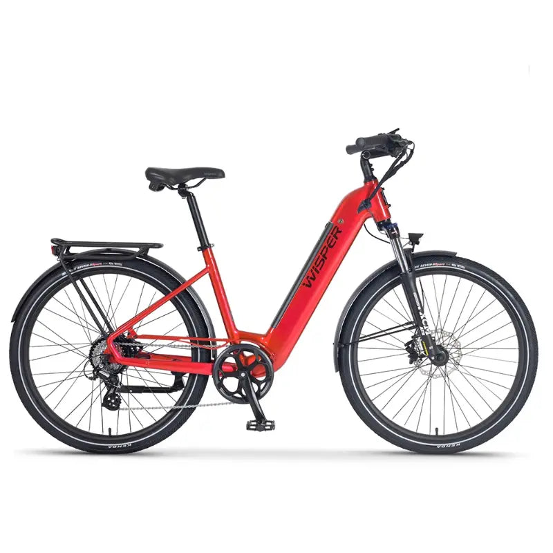 Wisper Wayfarer H7 Hub-Drive Step-Through 250W 43.2V Electric Bike Red