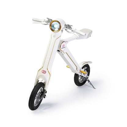 Cruzaa Pro Carbon White Electric Scooter with Built-in Speakers & Bluetooth