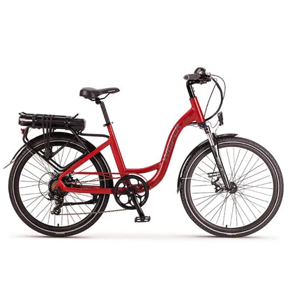  Wisper 705 26" Step-Through 250W  Electric Bike Red